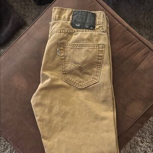 Levi's Men's Slim Straight Jeans in Tan